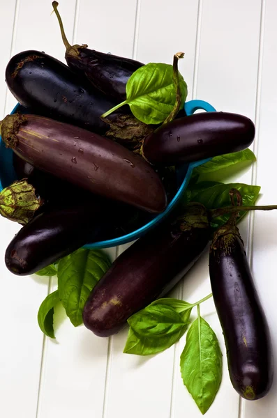 Raw Small Eggplants — Stock Photo, Image