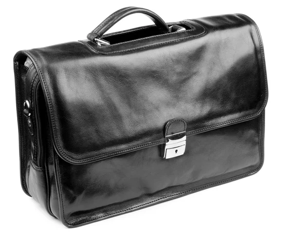 Black Leather Briefcase — Stock Photo, Image