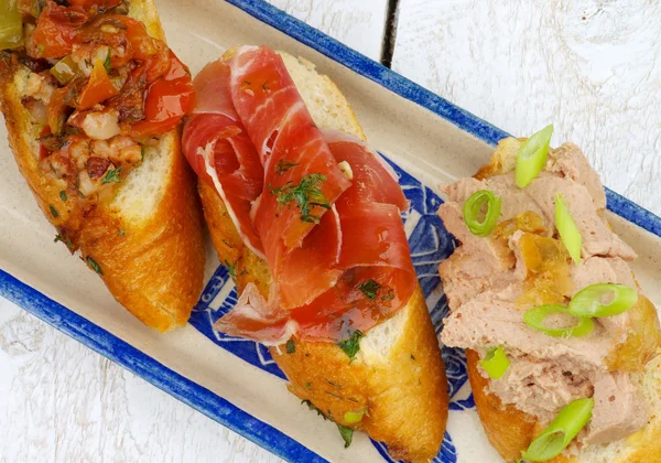 Tapas Bruschetta — Stock Photo, Image