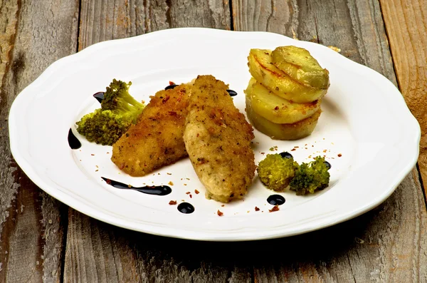 Strisce di pollo fritte — Foto Stock