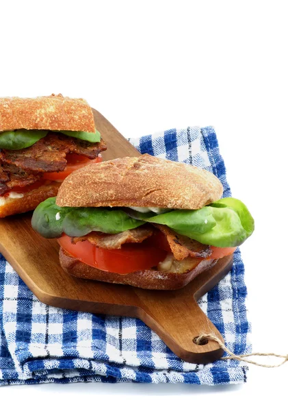 Ciabatta pastırma sandviç — Stok fotoğraf