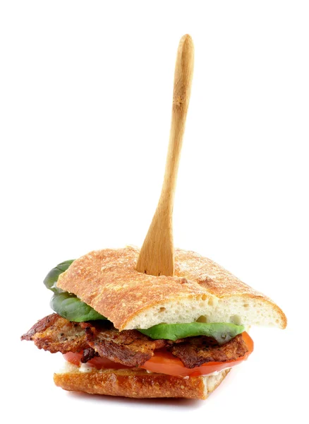 Sandes de Bacon Ciabatta — Fotografia de Stock