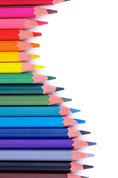 Onda de lápis coloridos — Fotografia de Stock