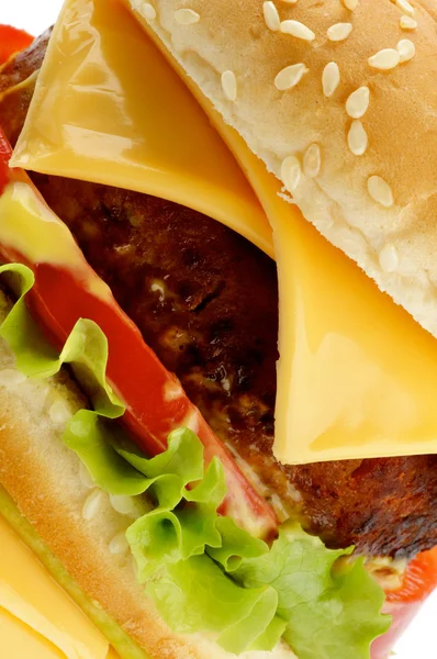 Gustoso cheeseburger — Foto Stock