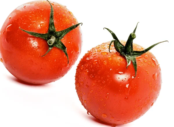 Pomodori con goccioline — Foto Stock