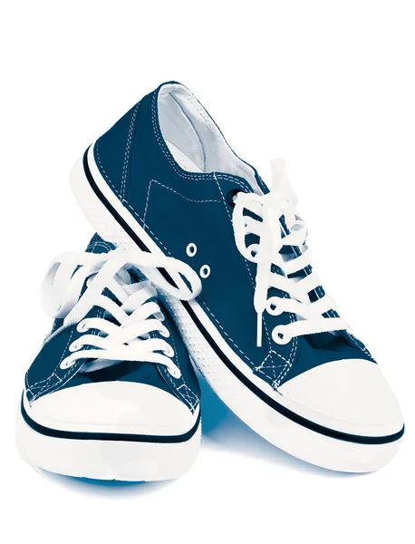 Sapatos de ginástica azul — Fotografia de Stock
