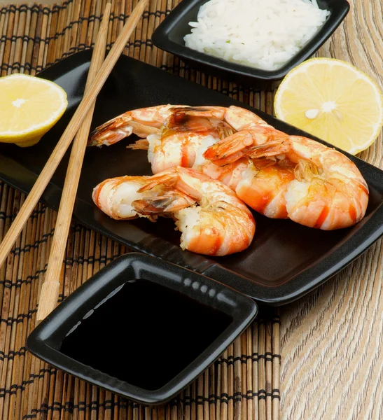 Asian Style Roasted Shrimps — Stock Photo, Image