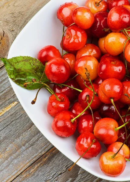 Rijpe zoete kersen Maraschino — Stockfoto