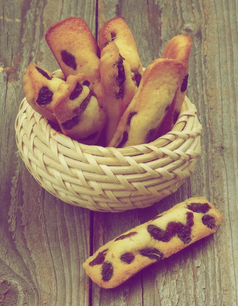 Plätzchen mit Rosinen — Stockfoto