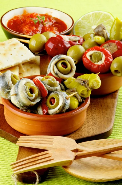 Leckere spanische Snacks — Stockfoto