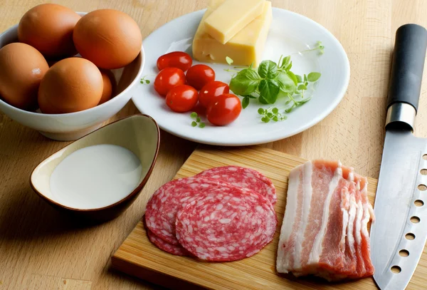 Ingredients of Omelet — Stock Photo, Image