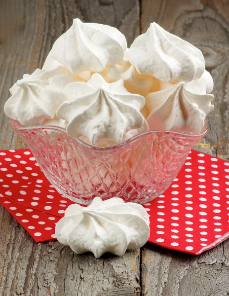 White Meringue Cookies — Stock Photo, Image