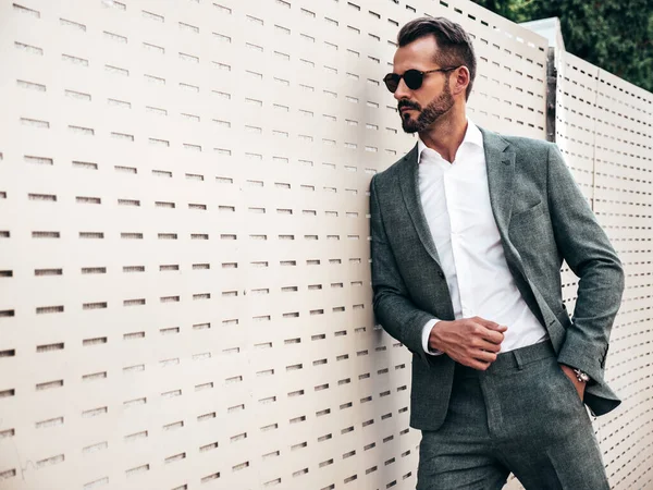 Porträtt Stilig Säker Snygg Hipster Lambersexuell Modell Sexy Modern Man — Stockfoto