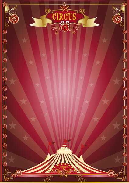 red show circus poster