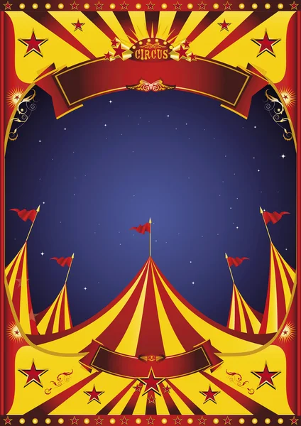 Ciel cirque nocturne grand top — Image vectorielle