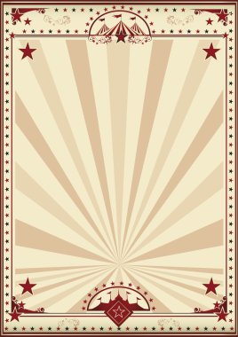 Sirk retro poster güneş ışınları