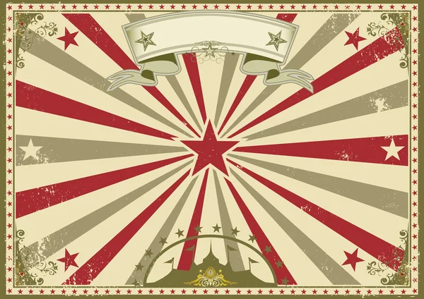 Cartel horizontal vintage de circo — Vector de stock