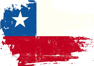 Chilean scratched Flag clipart