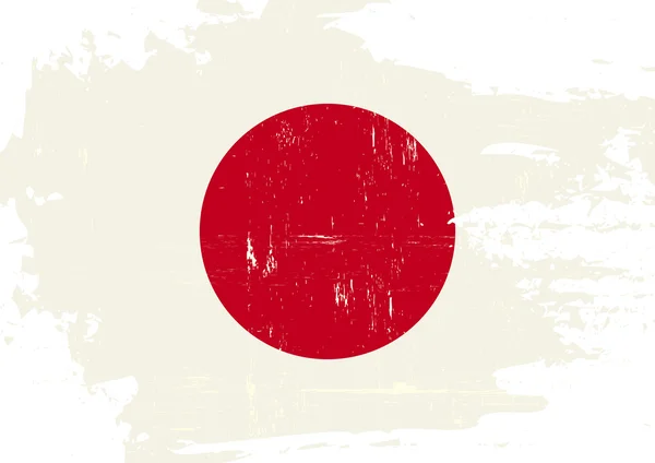 Japan gekrast vlag — Stockvector