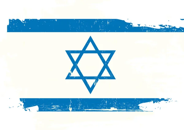 Israel arranhou Bandeira — Vetor de Stock