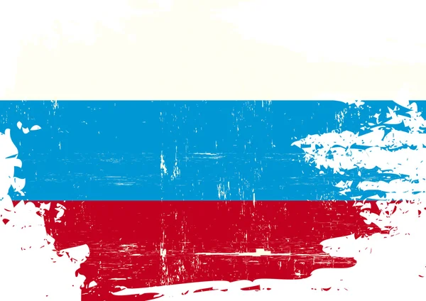 Bandiera russa graffiata — Vettoriale Stock