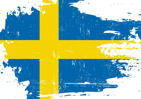 Zweeds gekrast vlag — Stockvector
