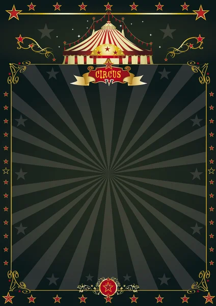 Cirque noir magique — Image vectorielle