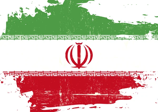 Iran scratched Flag — Stock Vector