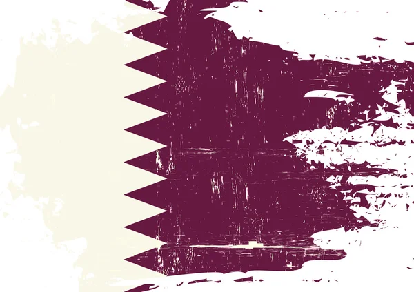 Qatar gekrast vlag — Stockvector