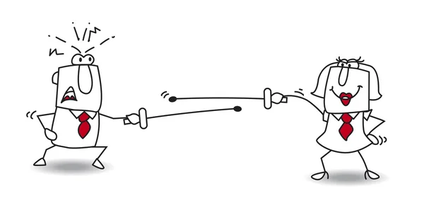 Lucha un duelo — Archivo Imágenes Vectoriales