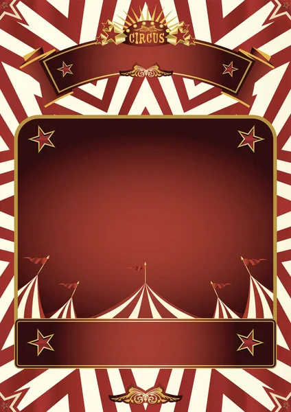 Fondo Circo Para Cartel Con Marco Para Mensaje — Vector de stock