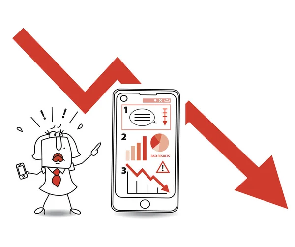 Esta Mulher Negócios Estressada Porque Ela Está Apresentando Resultados Negócios Ilustração De Bancos De Imagens