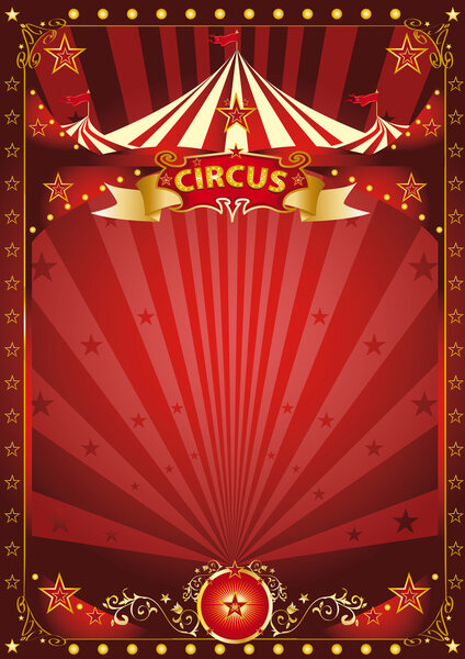 Fun red circus poster