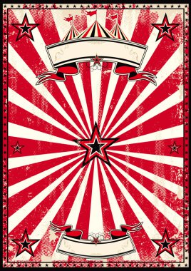 Kırmızı sirk retro poster