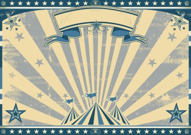 Yatay retro mavi sirk