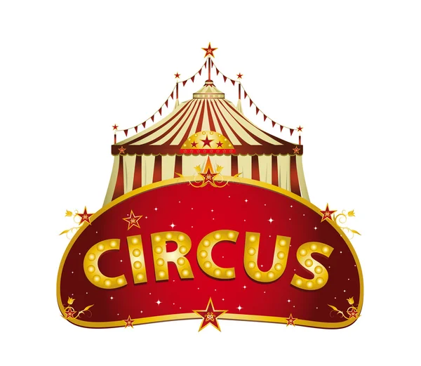 Fantastische circus rode teken — Stockvector