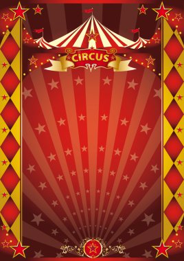 Sirk kırmızı ve altın rhombus poster