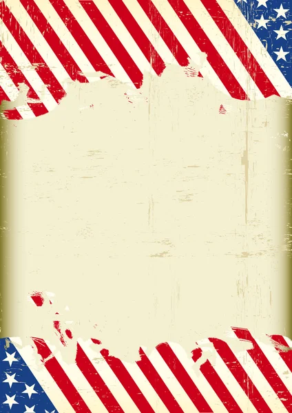 Bandera sucia americana super fondo — Vector de stock