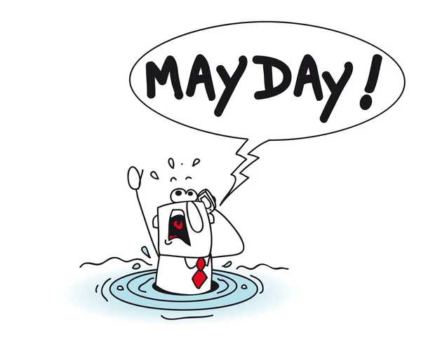 Conceito de Mayday —  Vetores de Stock