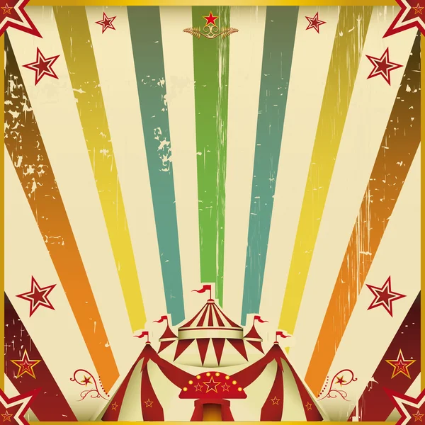 Fantástico circo de color de fondo cuadrado — Vector de stock