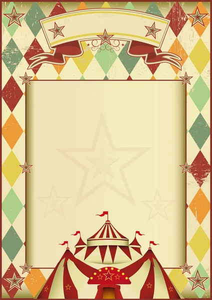 Rhombuses circus vintage background — Stock Vector