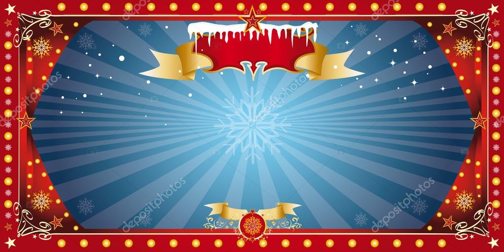 Christmas horizontal blue card Stock Vector by ©tintin75 57728351