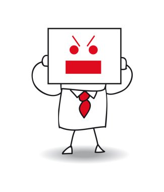 Angry businessman clipart