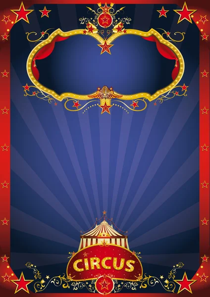 Blauwe circus fantastisch evenement — Stockvector