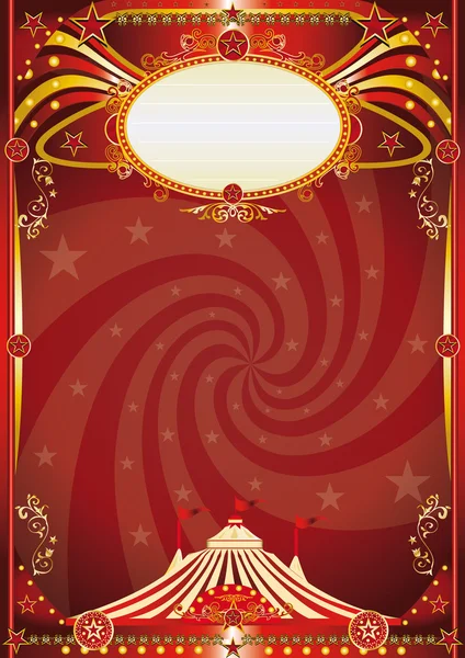 Circus red vortex background — Stock Vector