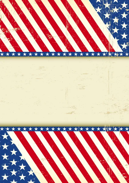 Dirty USA bandera fresca — Vector de stock