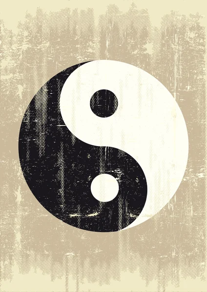 Yang yin grunge — Image vectorielle