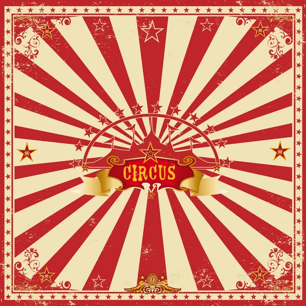 Vierkante circus rode kaart — Stockvector