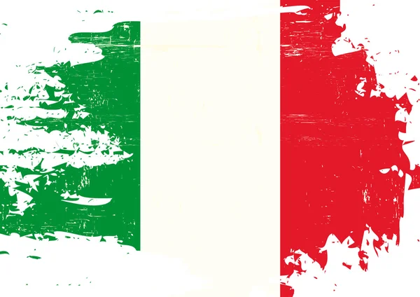 Bandera italiana rayada — Vector de stock