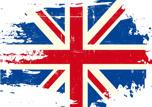 划伤的英国国旗 — 图库矢量图片